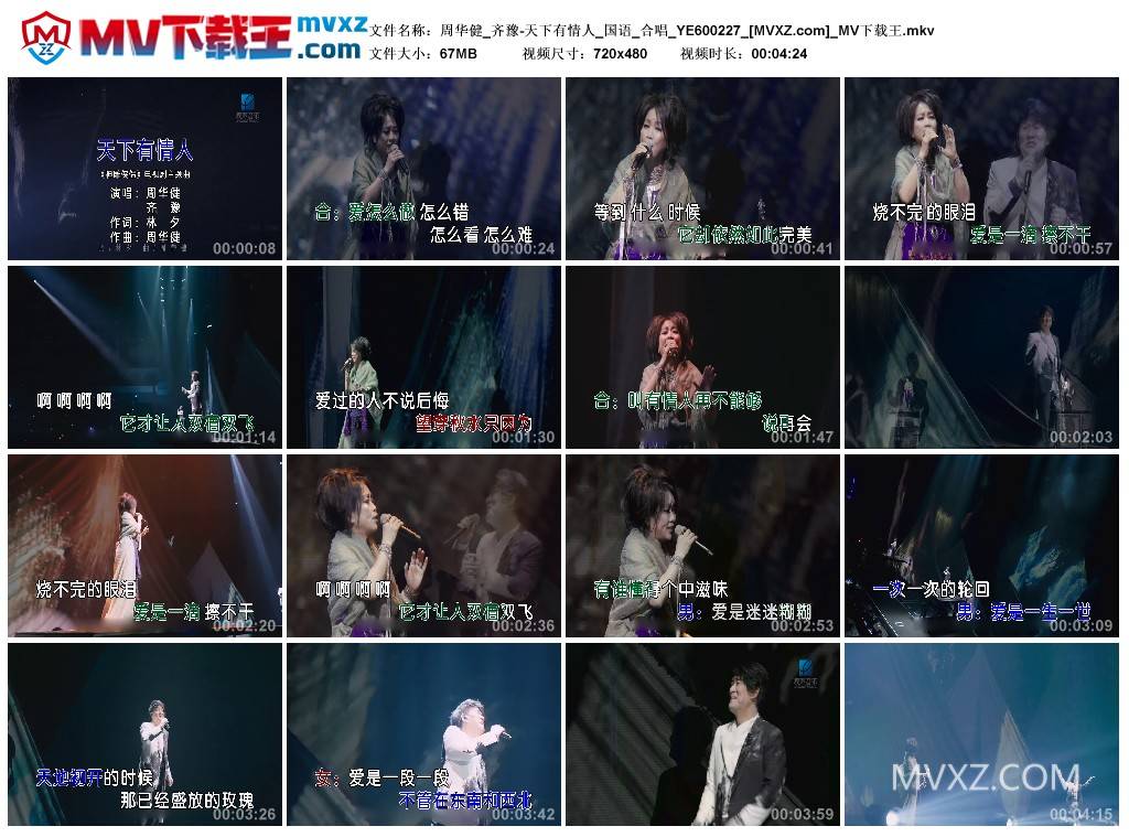 周华健_齐豫-天下有情人_国语_合唱_YE600227